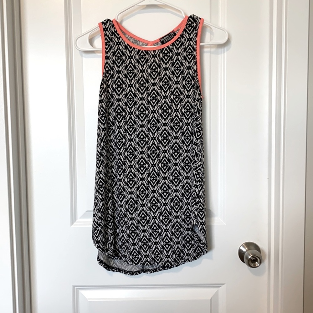 LAST CHANCE - Papermoon for Stitch Fix B/W + Pink Trim Tank Top